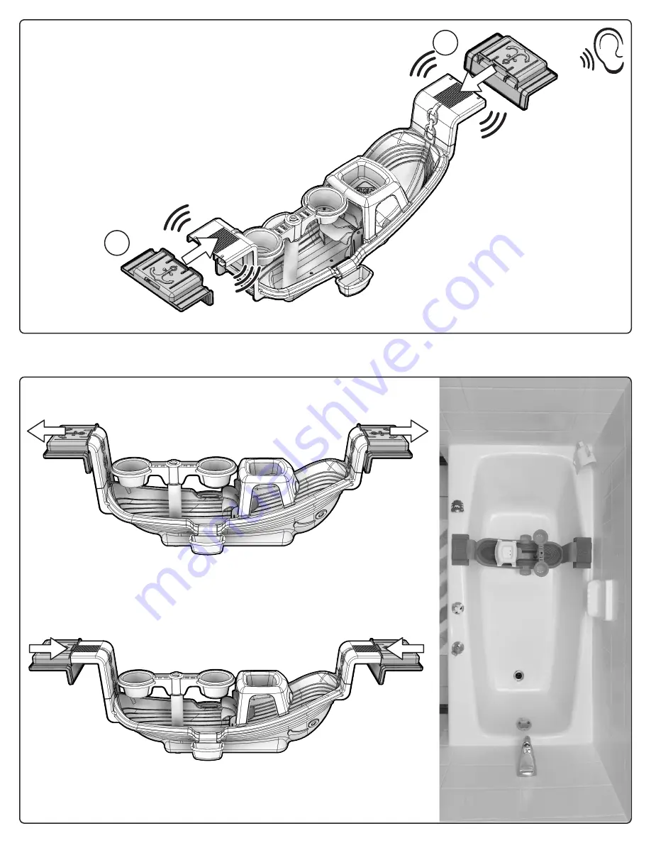 Step2 Nautical Rain Showers Bath Set 4140 Assembly Instructions Manual Download Page 6