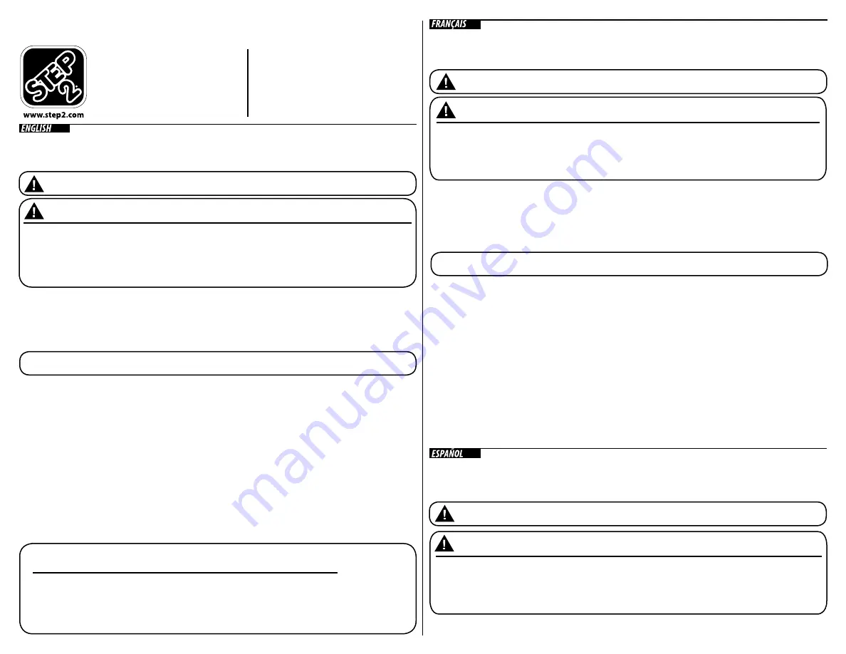 Step2 Push Around Sport Buggy Manual Download Page 1