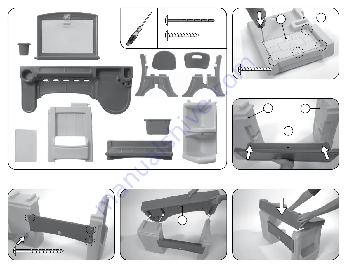 Step2 The Studio Art Desk 8364 Manual Download Page 3