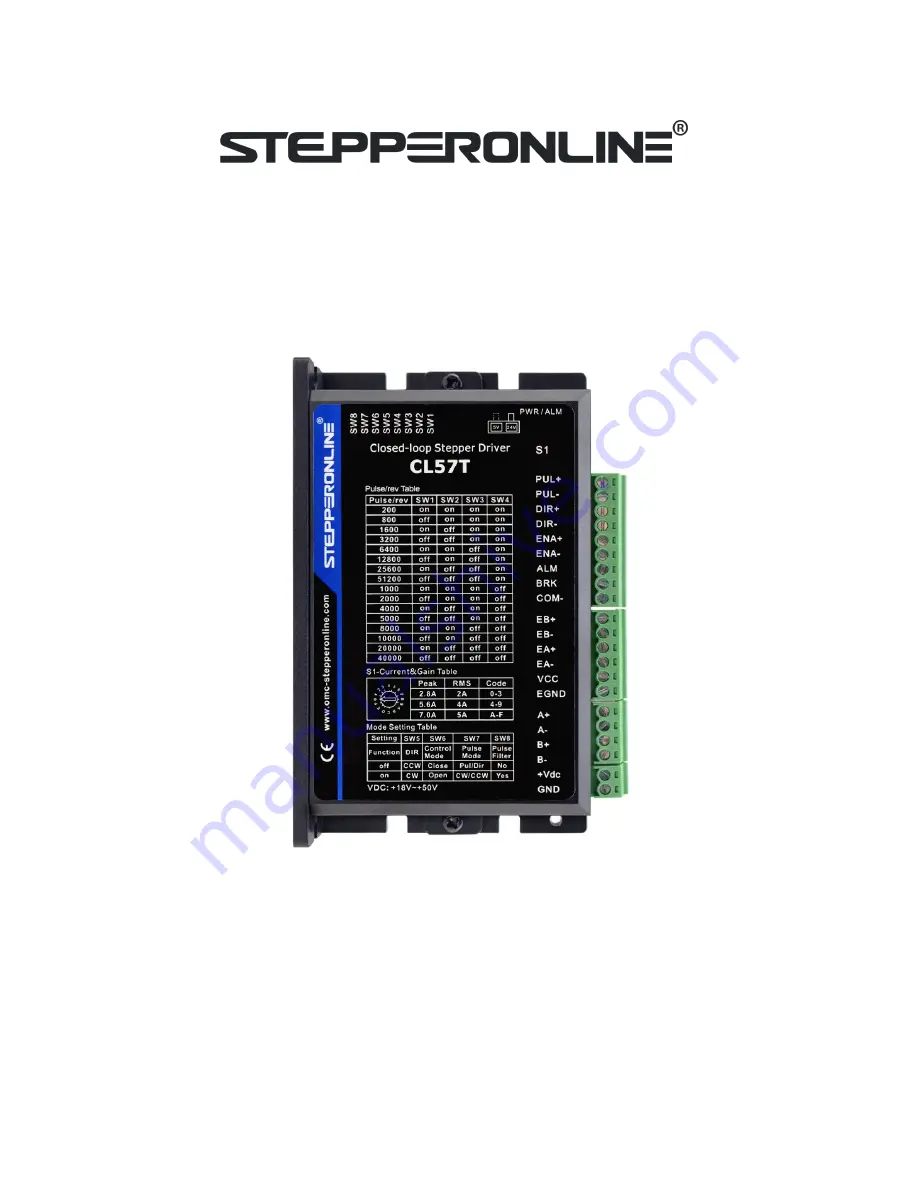 StepperOnline CL57T Скачать руководство пользователя страница 1