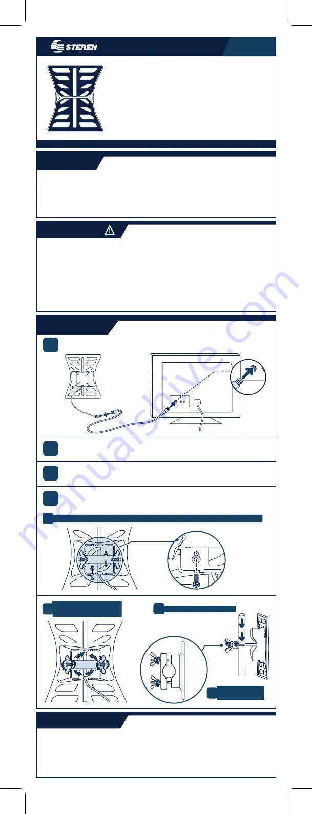 Steren ANT-HD 075 Instruction Manual Download Page 1