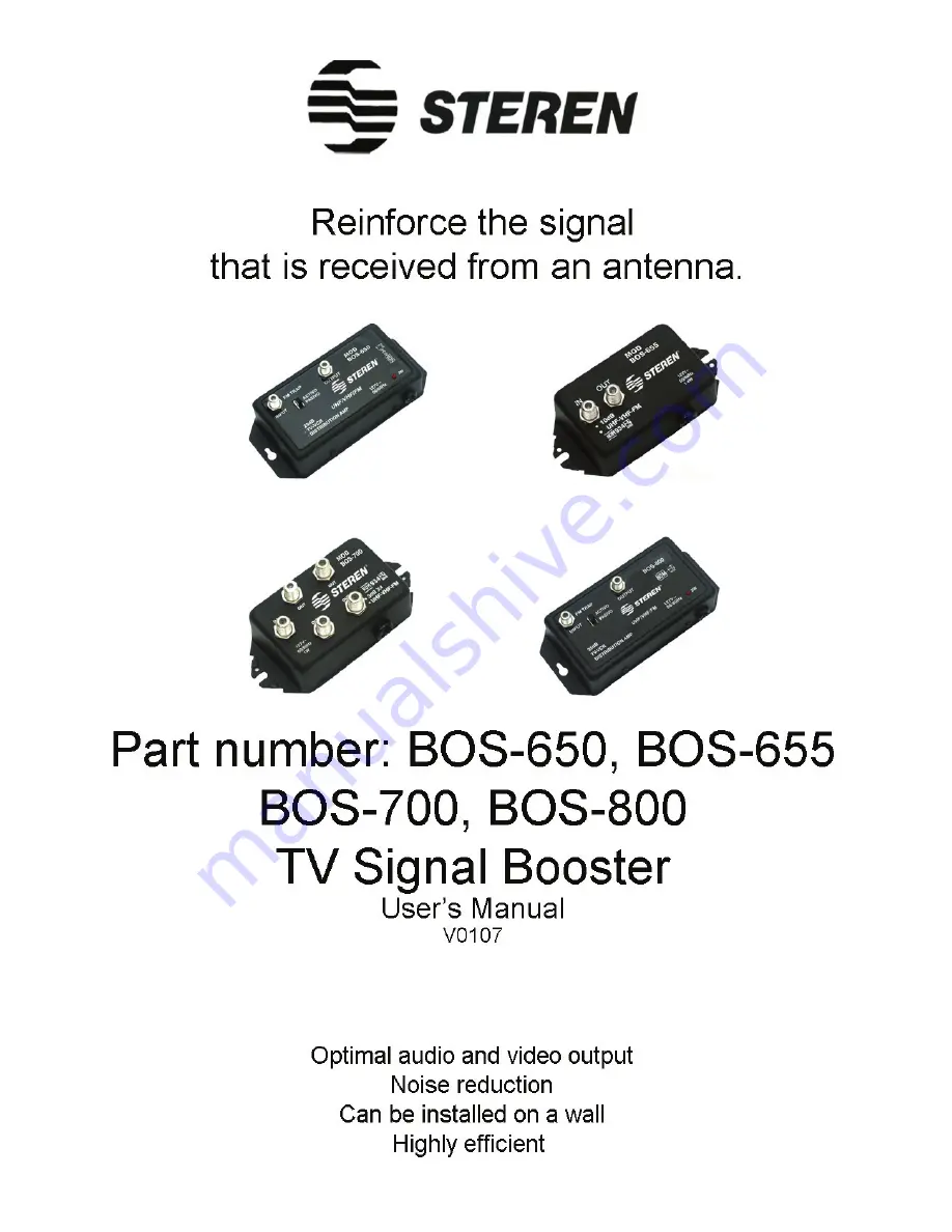 Steren BOS-650 User Manual Download Page 1