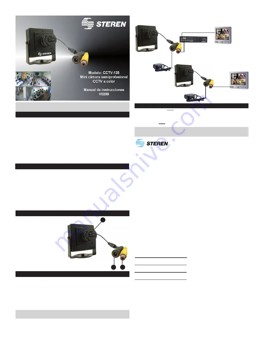 Steren CCTV-135 User Manual Download Page 1