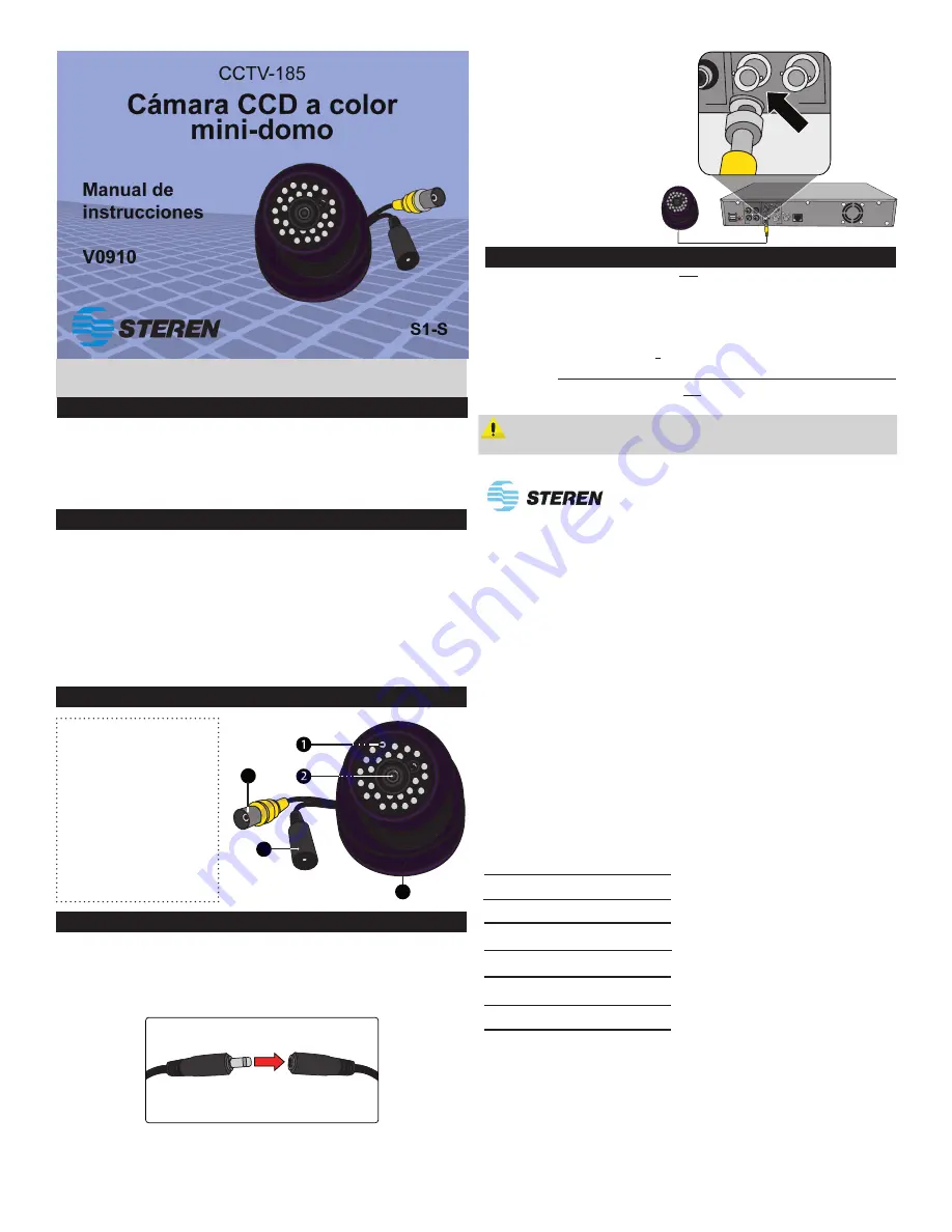 Steren CCTV-185 Скачать руководство пользователя страница 2