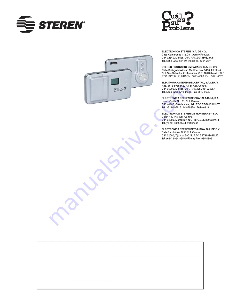 Steren Mustek A130 Manual Download Page 1