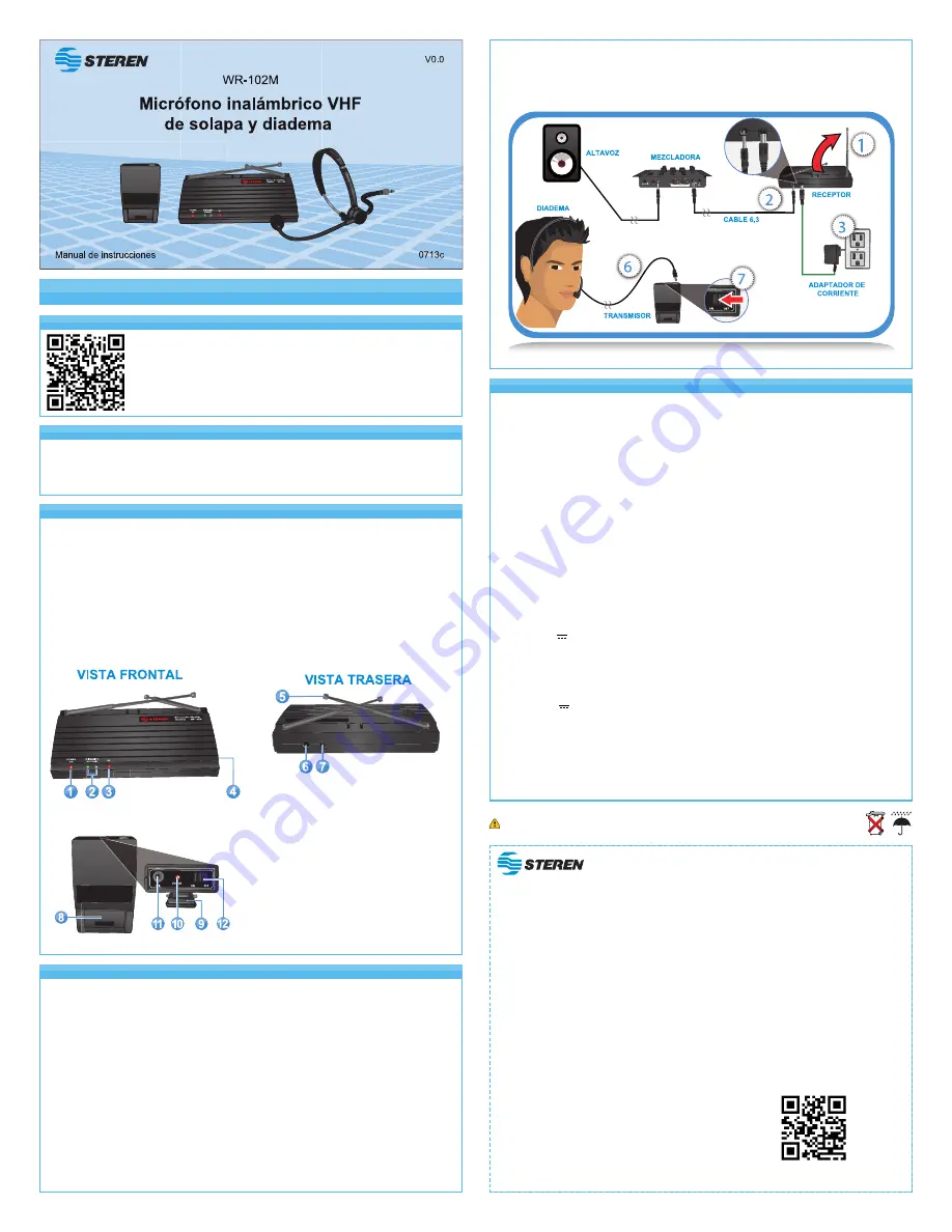 Steren WR-102M Instruction Manual Download Page 1