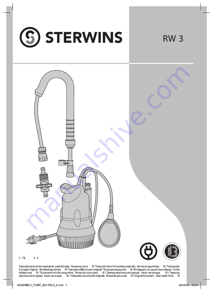 STERWINS 400 RW-3 Скачать руководство пользователя страница 1