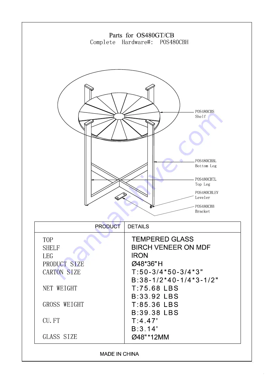 Steve Silver OS480CB Manual Download Page 4