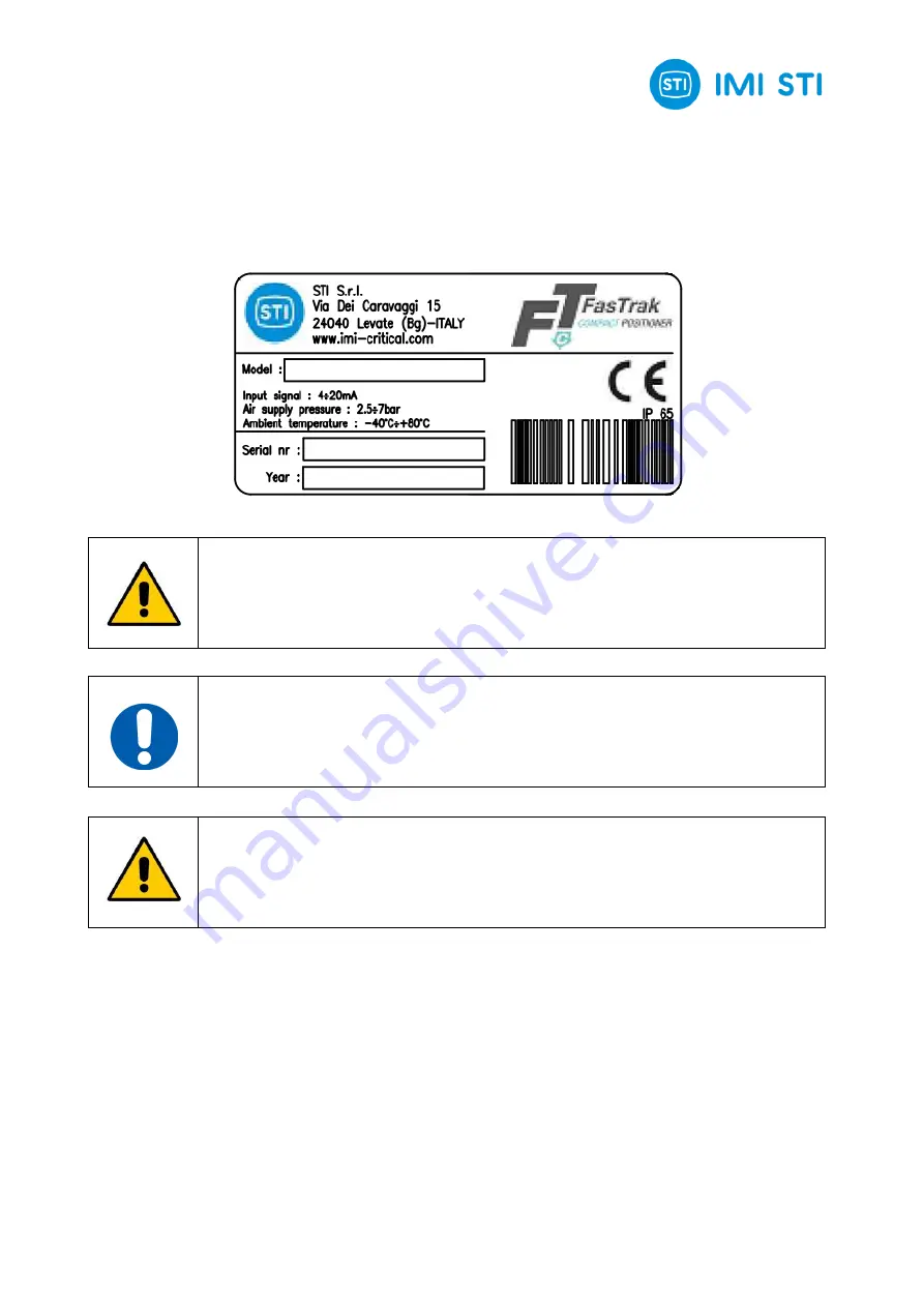 STI FasTrak Compact Instruction Manual Download Page 8