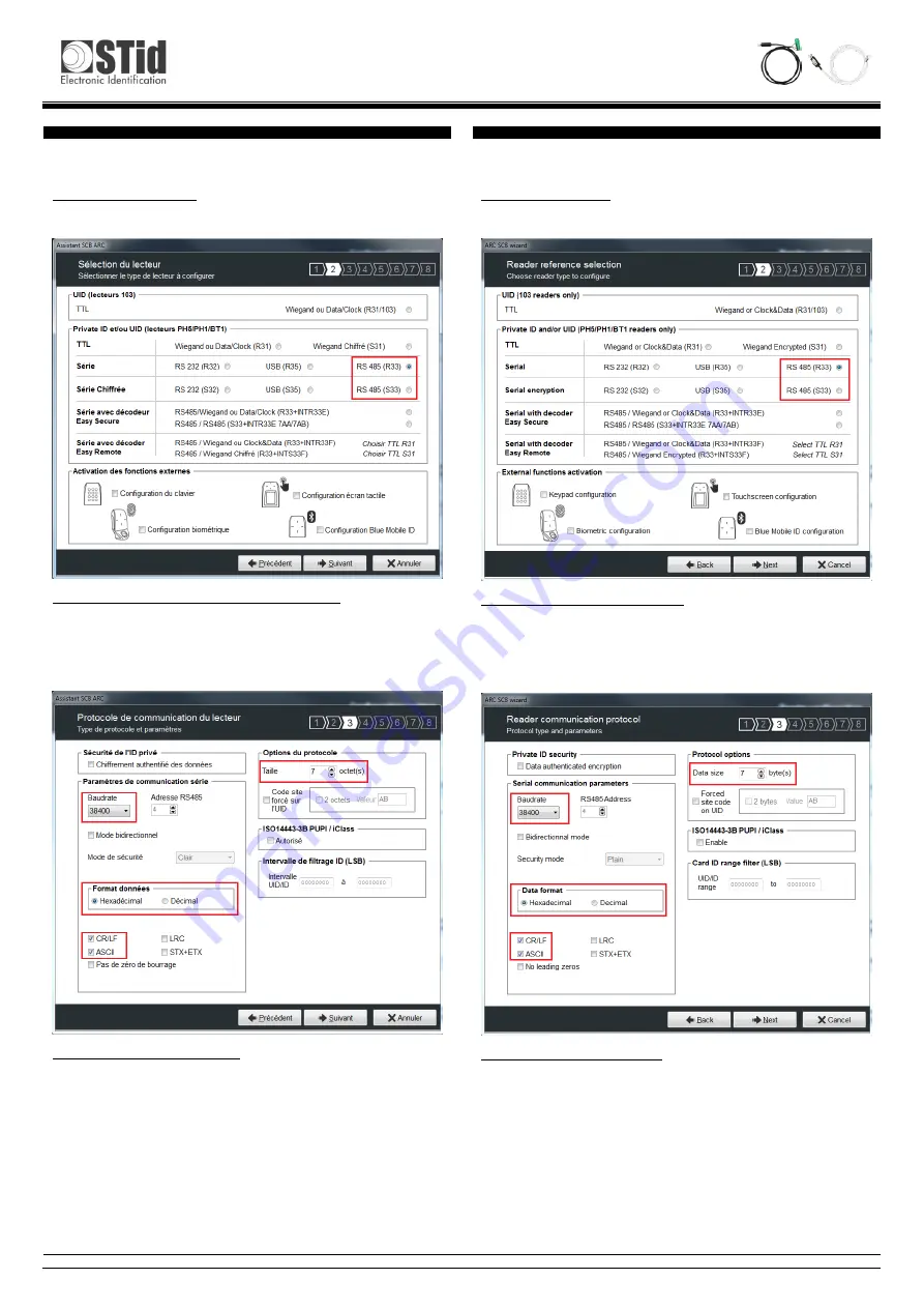 Stid CNV_485_HID Operating Instructions Download Page 3