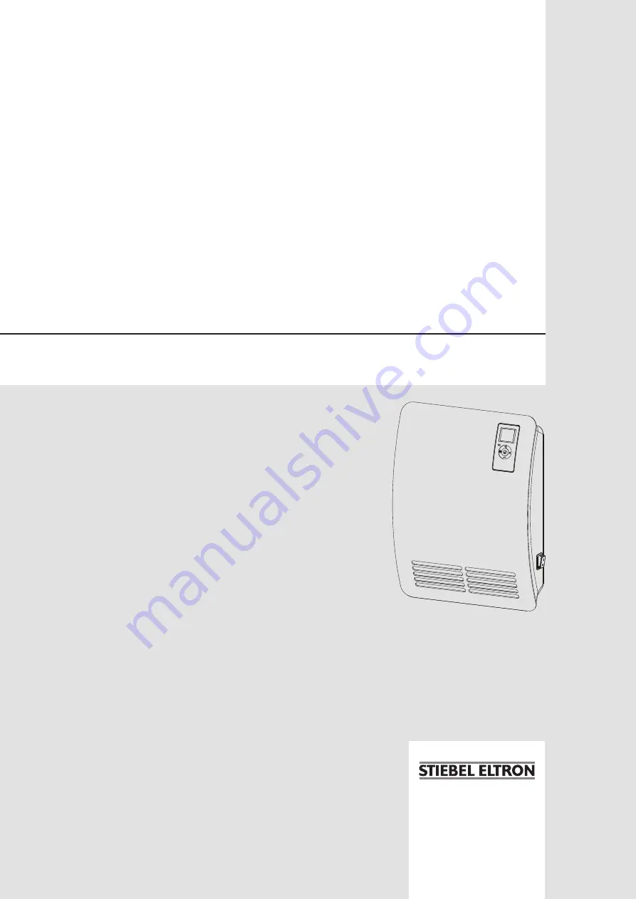 STIEBEL ELTRON 237835 Operation And Installation Instruction Download Page 1