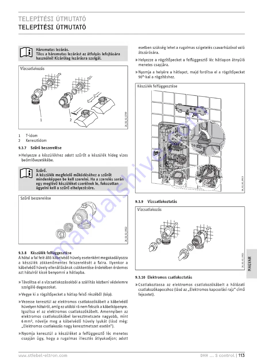 STIEBEL ELTRON DHH 12 Si control Operating And Installation Download Page 113