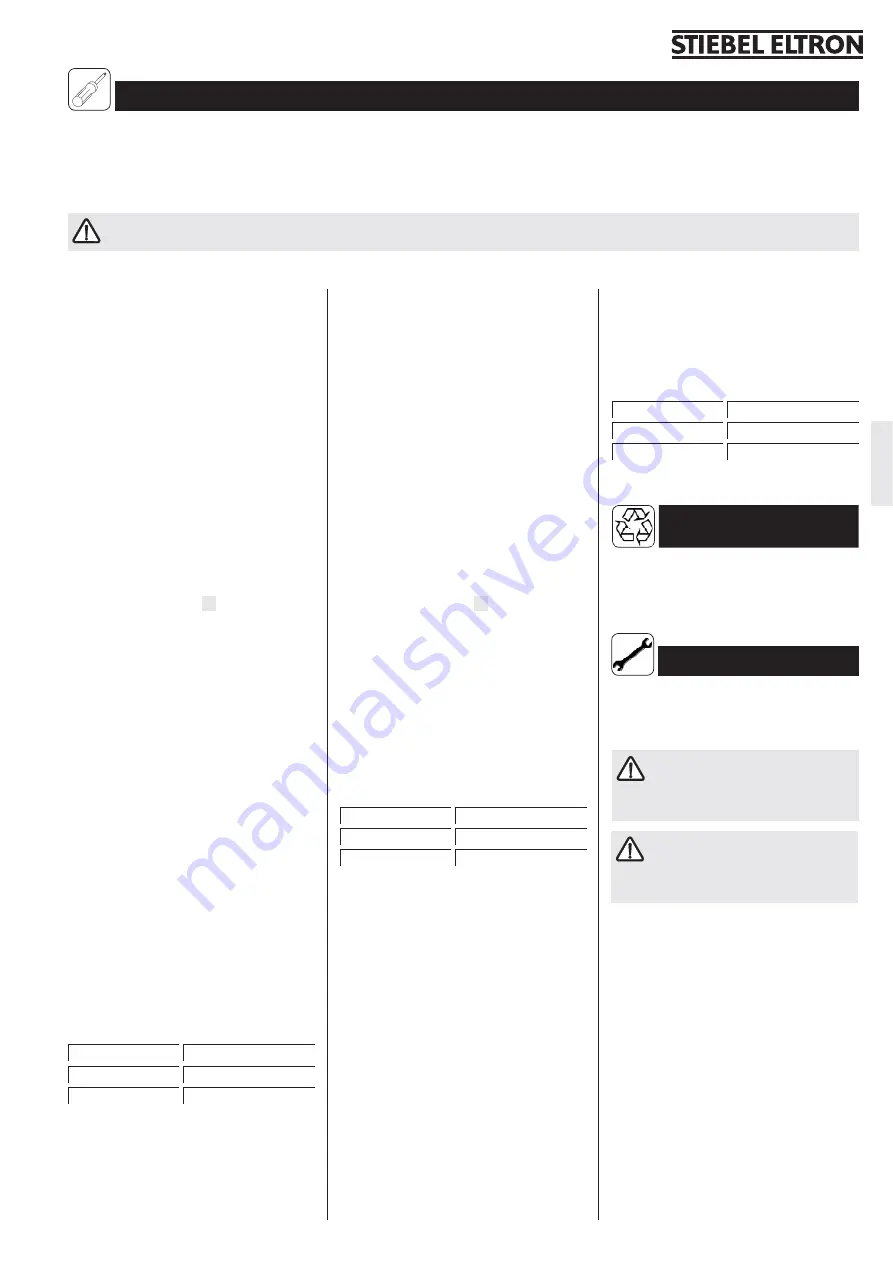 STIEBEL ELTRON MAE 185476 Operating And Installation Instructions Download Page 15