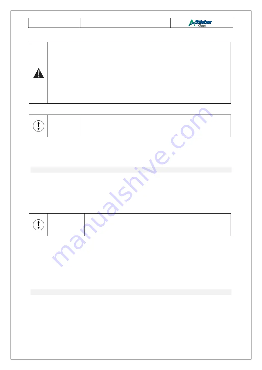 Stieber Clutch RSXM Series Assembly And Maintenance Manual Download Page 16