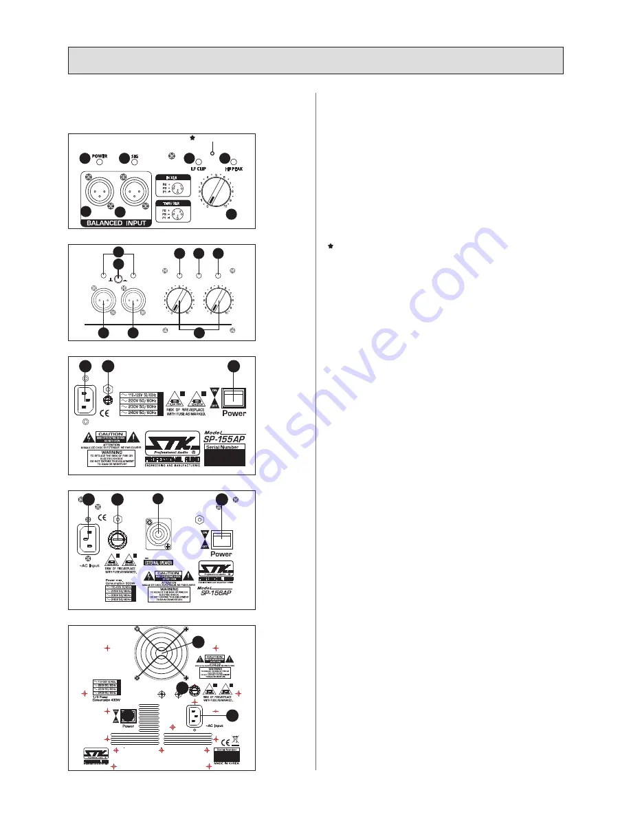 STK Professional Audio SP-112APM Owner'S Manual Download Page 14