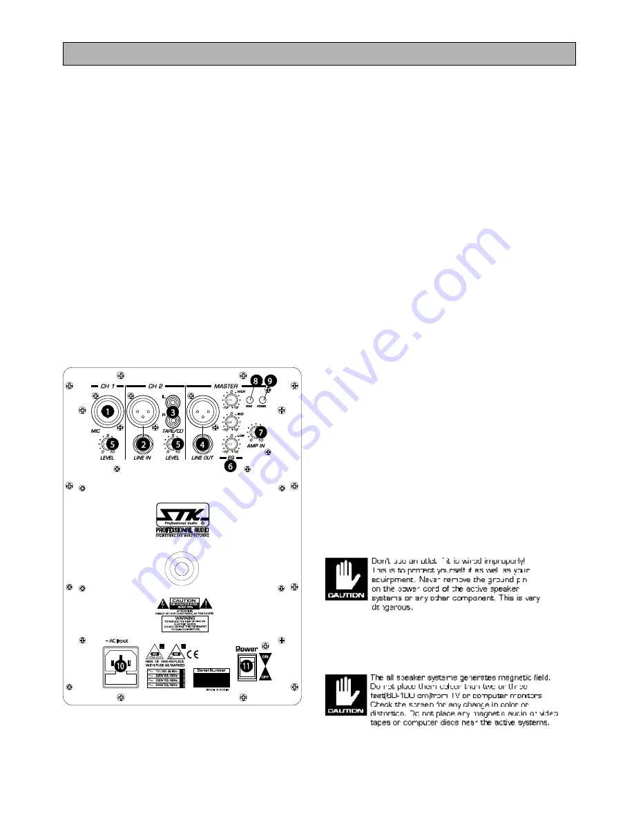 STK Professional Audio SPM-122AP Скачать руководство пользователя страница 4