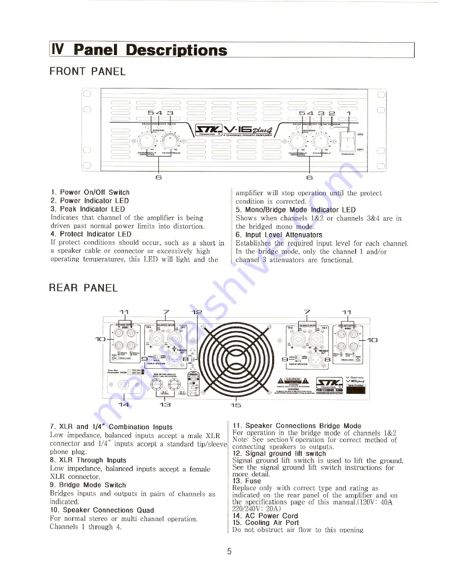 STK Professional Audio V-16 Plus 4 Скачать руководство пользователя страница 5