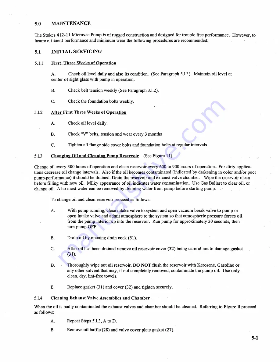 Stokes Microvac 412H-11 Instruction Manual Download Page 15