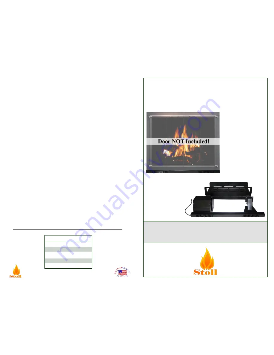 Stoll Grate Heater Owner'S Manual Download Page 1