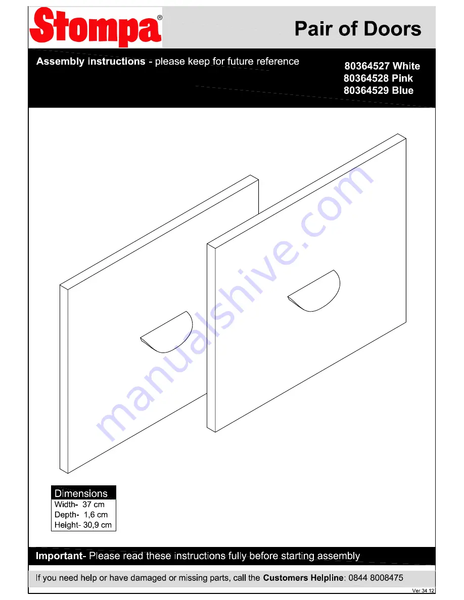 Stompa 80364527 Assembly Instructions Manual Download Page 1