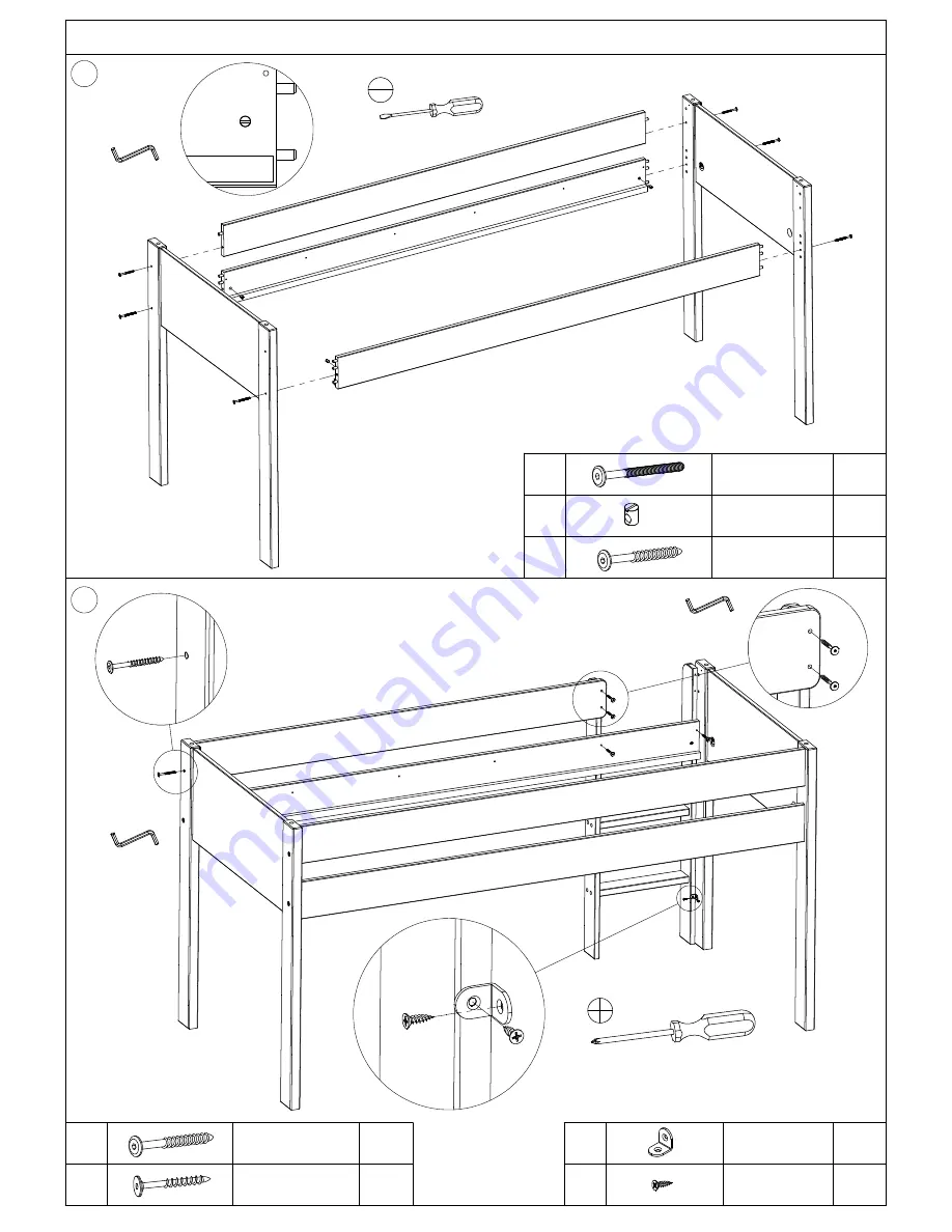 Stompa Cabin Bed 15620700321 - White Assembly Instructions Manual Download Page 6