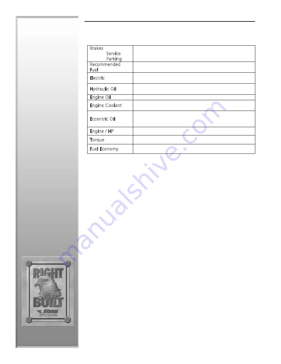 Stone Rhino 43 Series Скачать руководство пользователя страница 12