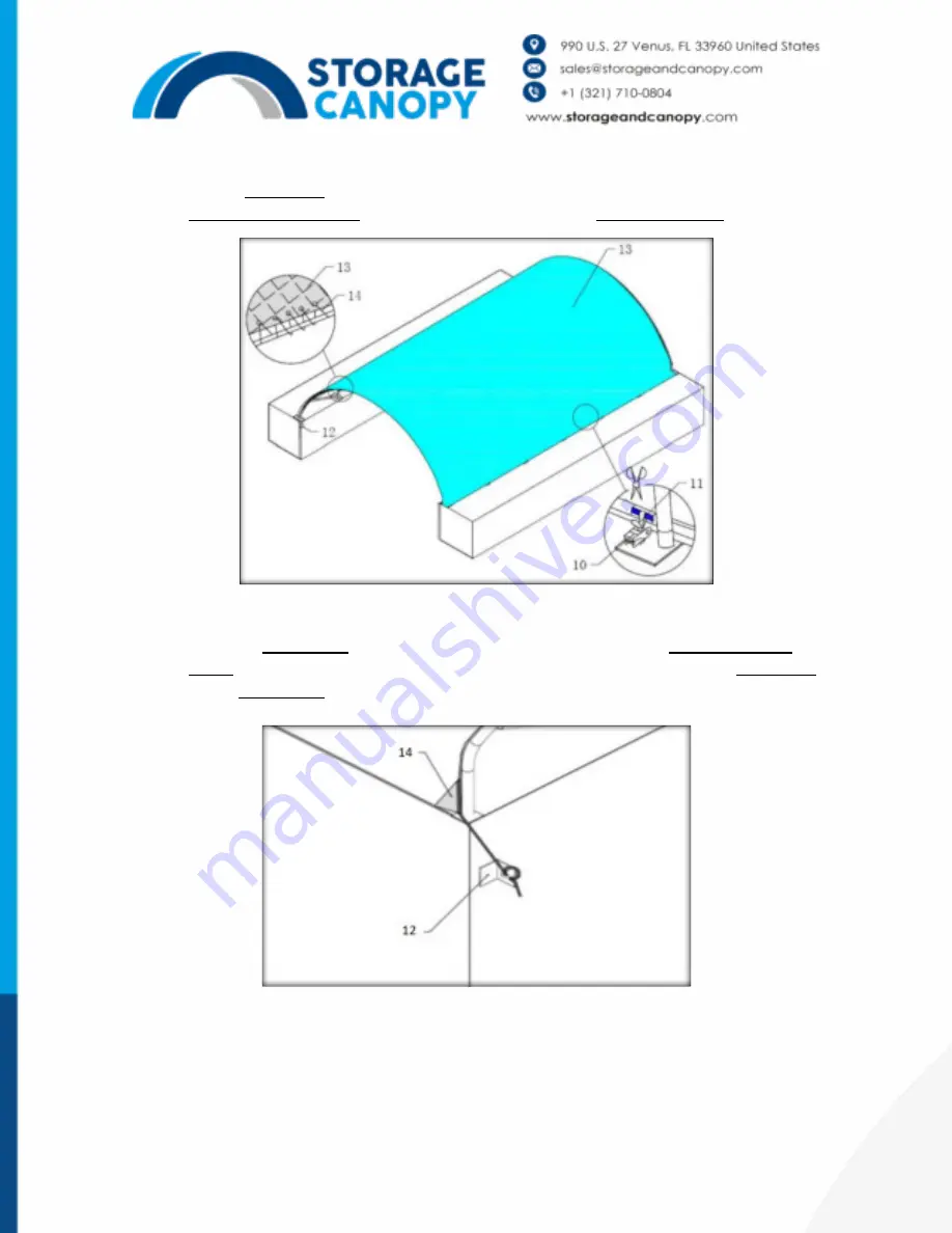 Storage Canopy 40x60x15 ST Container shelter Assembly Manual Download Page 9