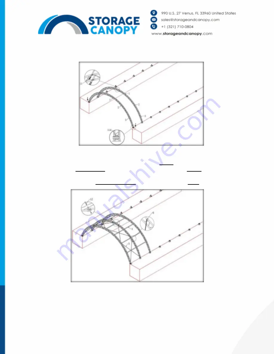 Storage Canopy 40x80x15 Assembly Manual Download Page 6