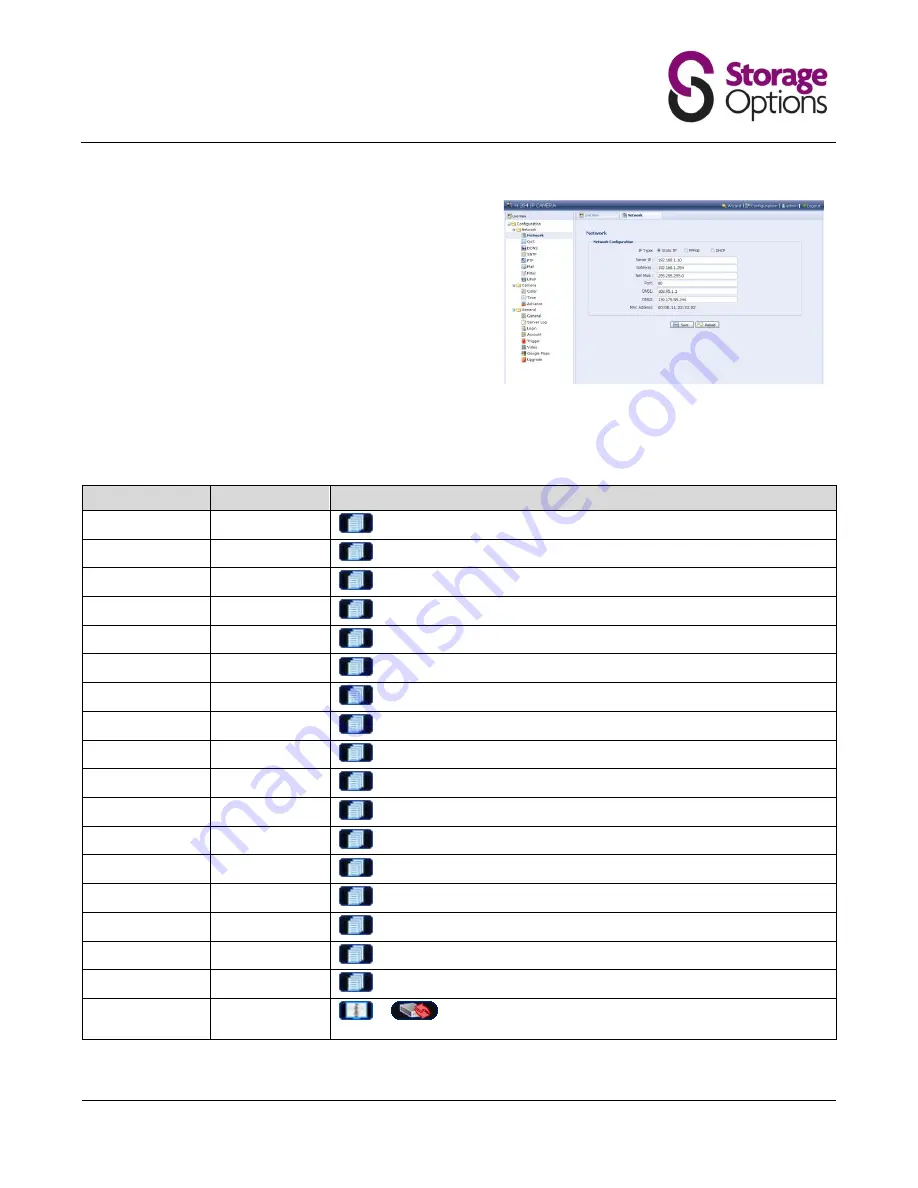 Storage Options Ip camera Pro Instruction Manual Download Page 22