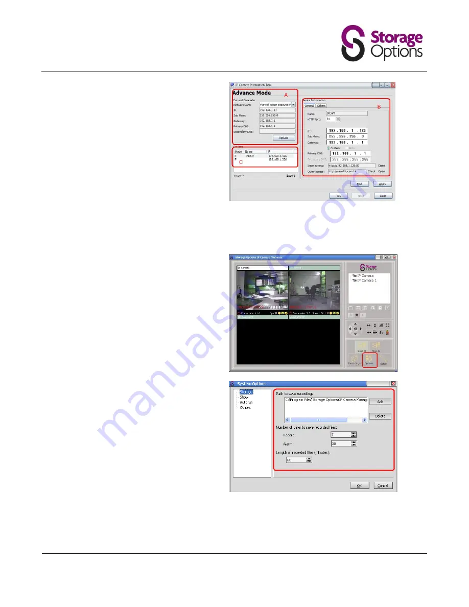 Storage Options IP Night/Day Camera User Manual Download Page 18