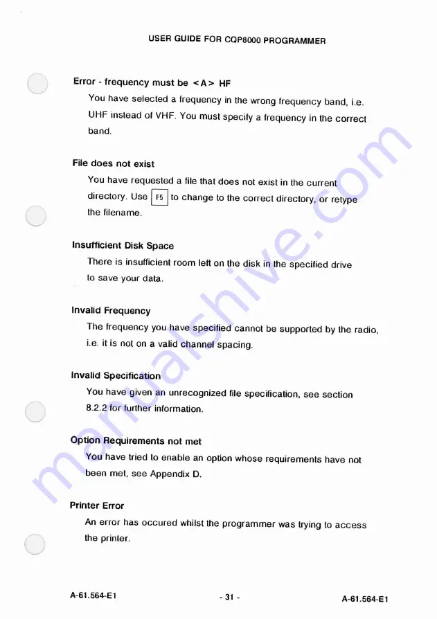 Storno CQP8000 User Manual Download Page 105