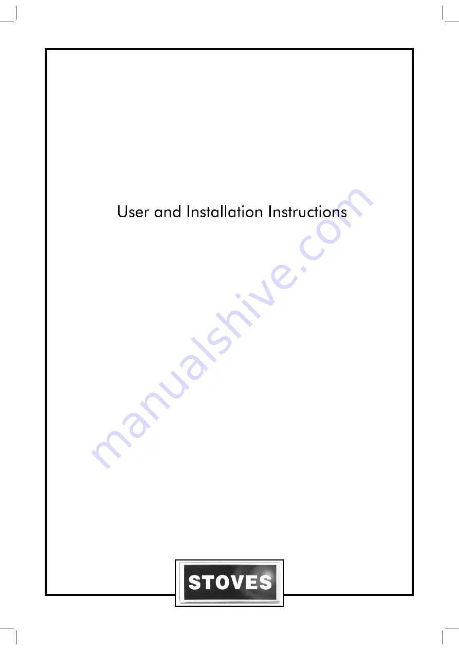 STOVES SEH700CTC User And Installation Instructions Manual Download Page 1