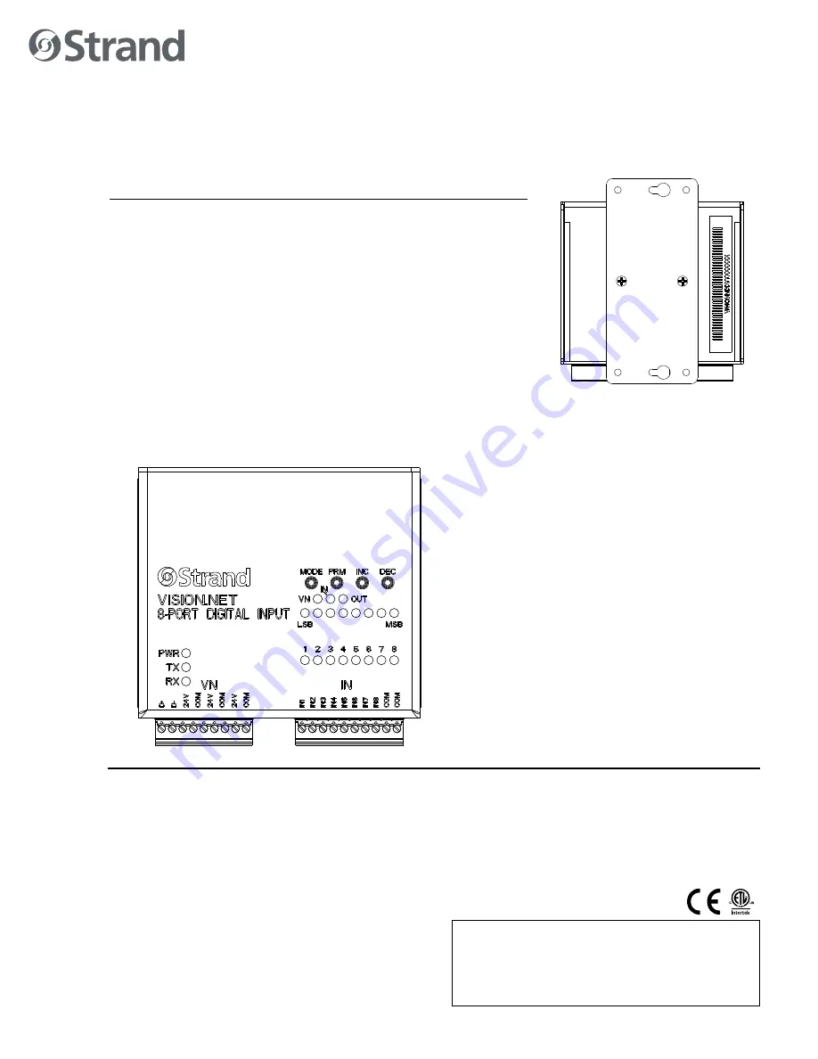 Strand 53904-108 Quick Start Manual Download Page 2