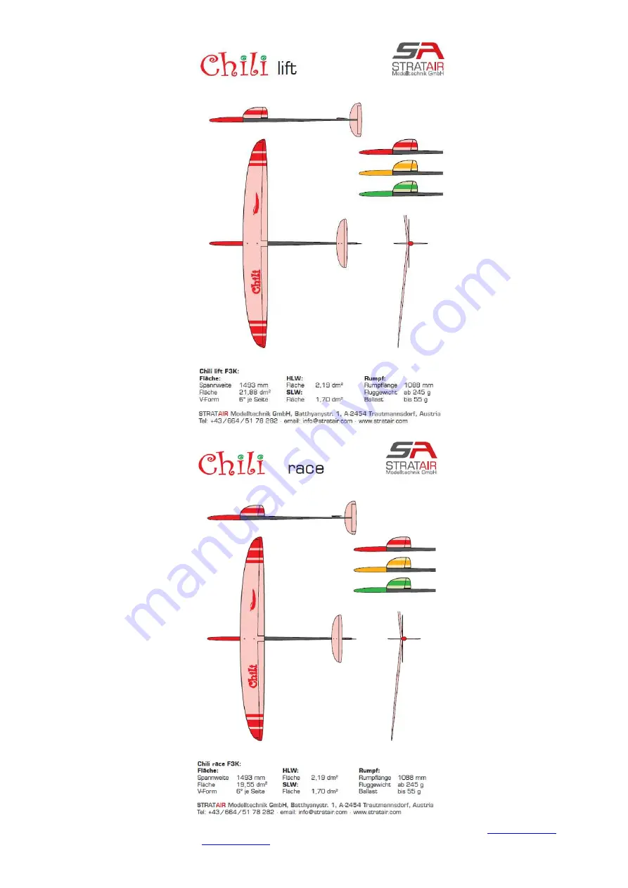 STRATAIR Chili F3K Manual Download Page 8