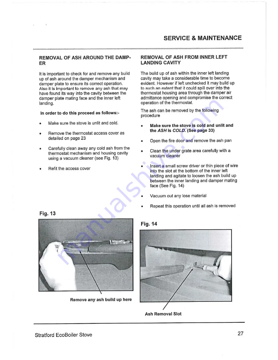 Stratford EcoBoiler 12 HE Operating & Installation Manual Download Page 27