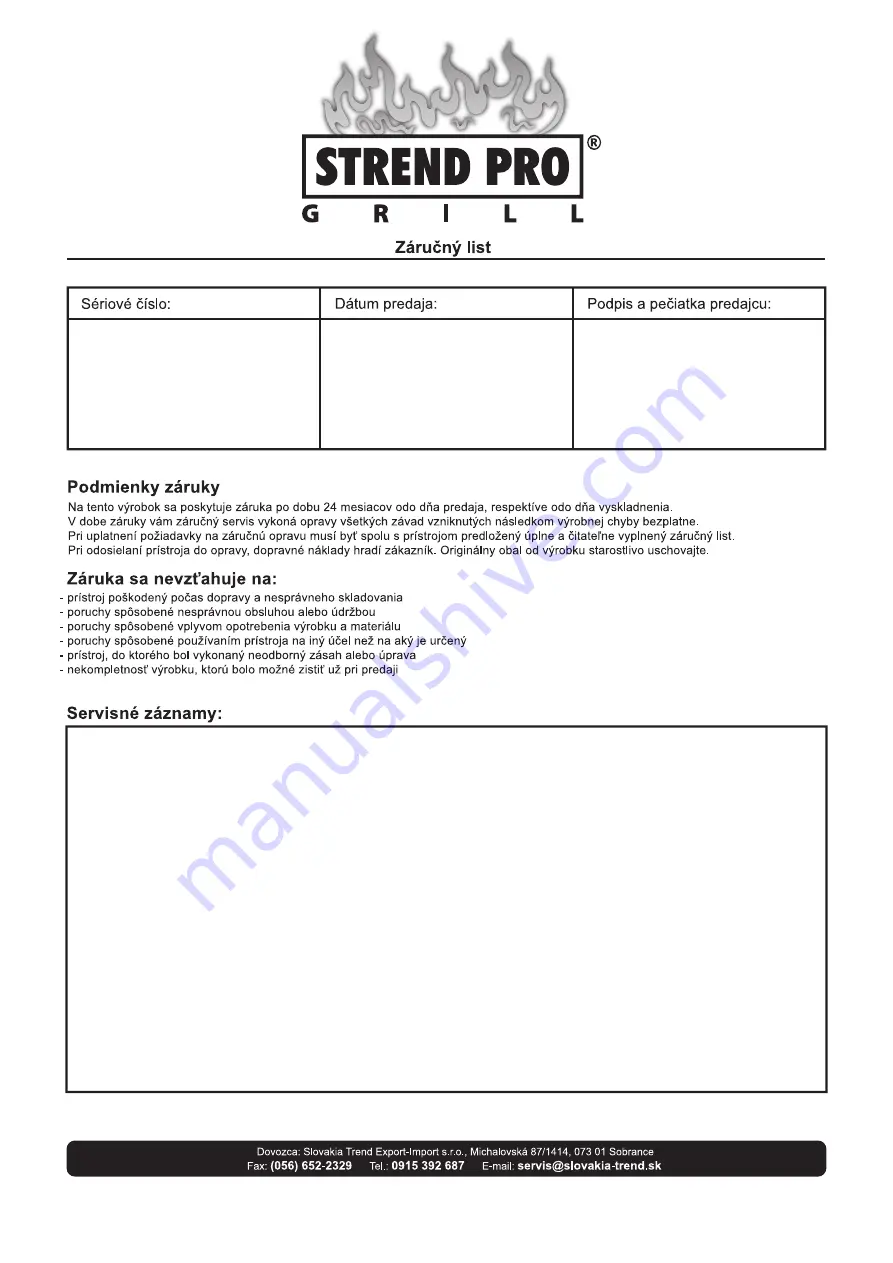 Strend Pro CAORLE Instruction Manual Download Page 5