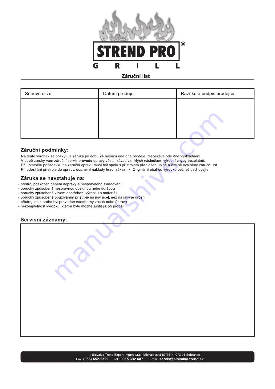 Strend Pro CAORLE Instruction Manual Download Page 9