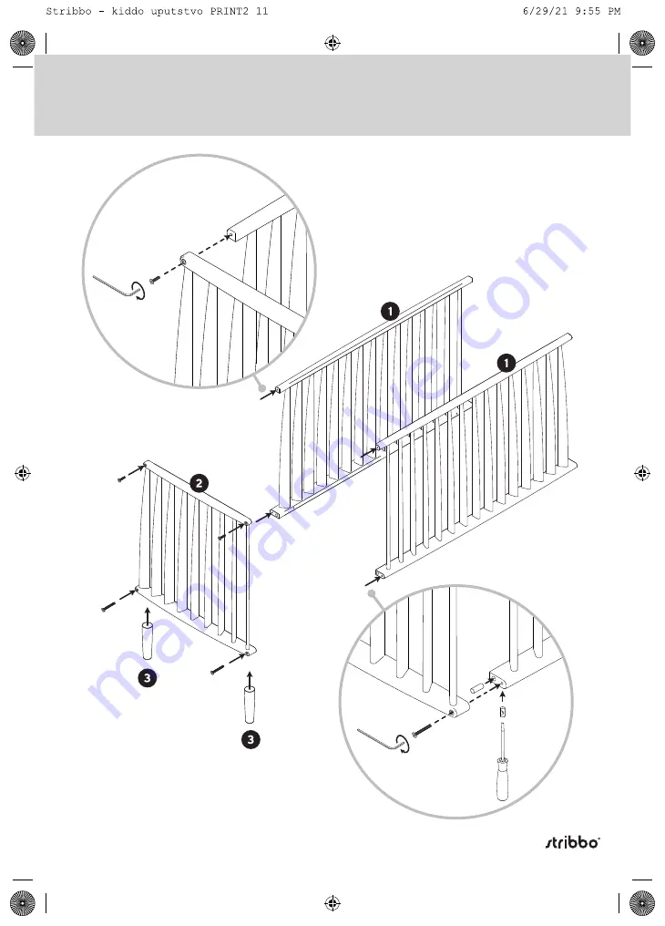 stribbo Kiddo cot Manual Download Page 11