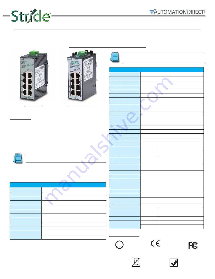 STRIDE SE-SW8U Скачать руководство пользователя страница 1