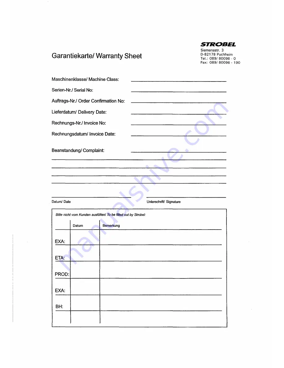 Strobel 141-23 Operating Instructions Manual Download Page 4