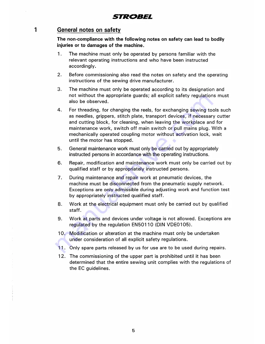 Strobel 141-23 Operating Instructions Manual Download Page 9