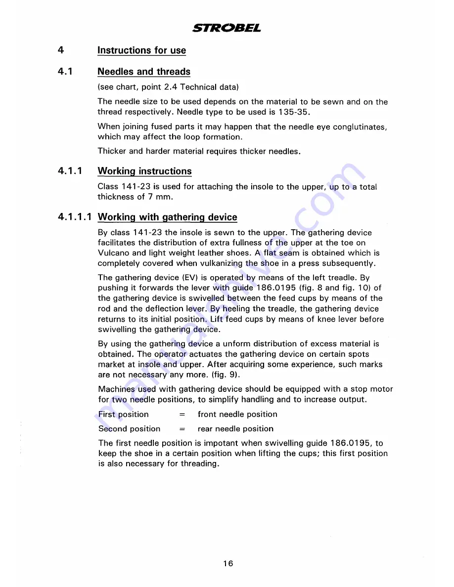 Strobel 141-23 Operating Instructions Manual Download Page 20