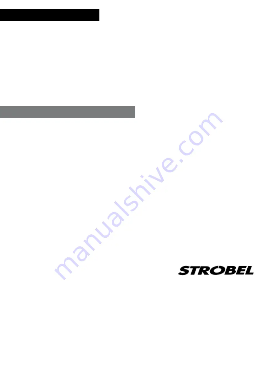 Strobel VEB100-1 Mechanic'S Instructions Download Page 64