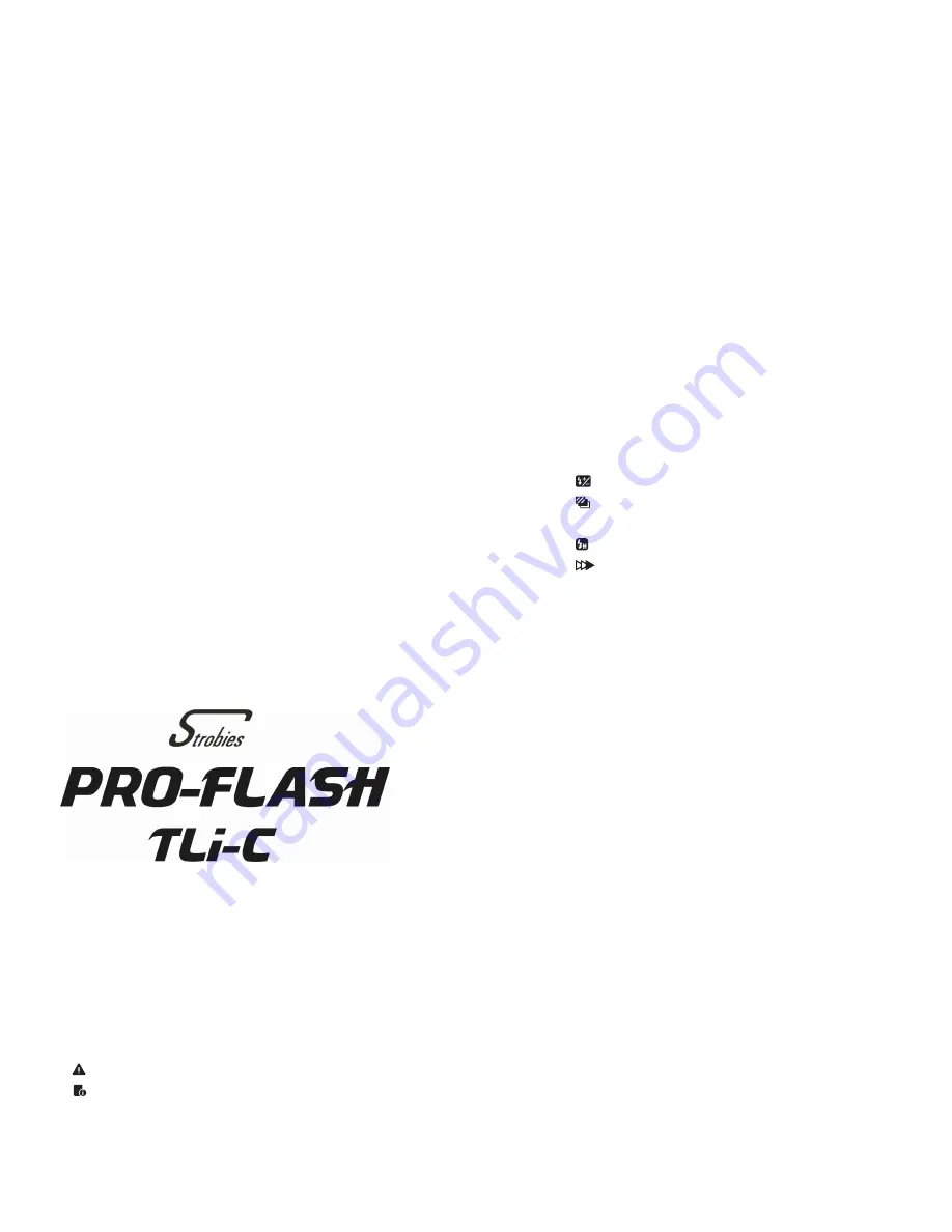 Strobies Pro-Flash Tli-C Instruction Manual Download Page 4