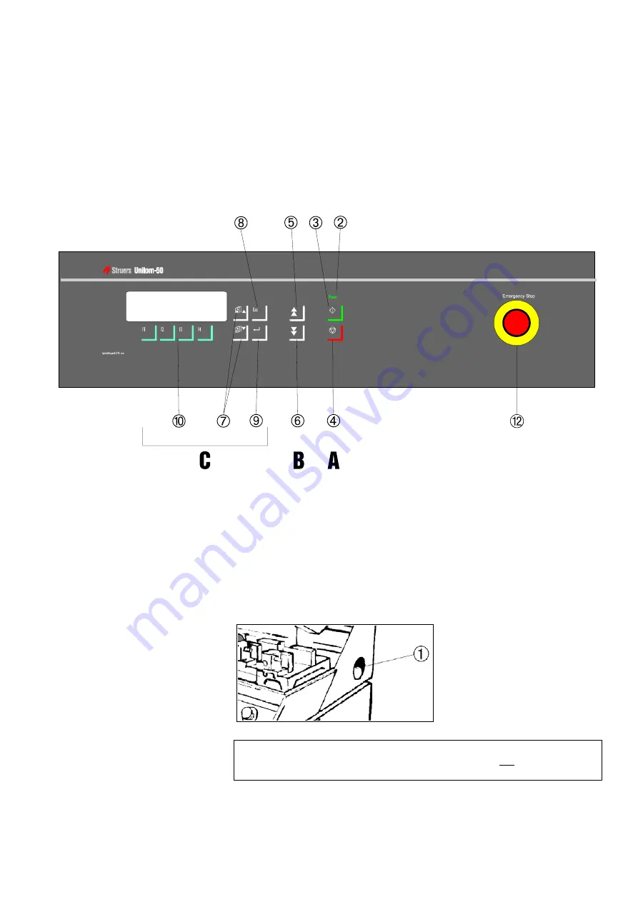 Struers Unitom-50 Instruction Manual Download Page 12