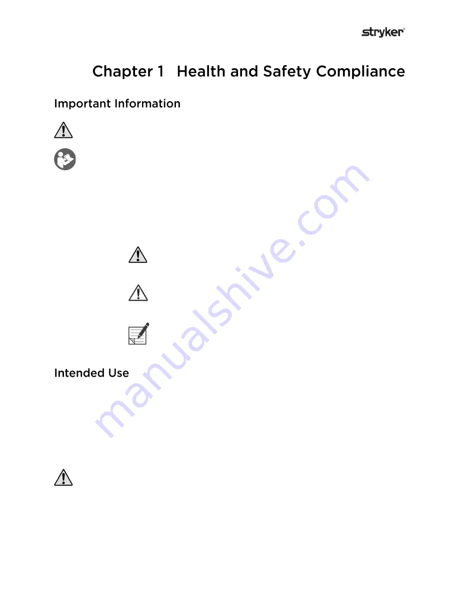 Stryker SPY PHI HH9000 Operator'S Manual Download Page 7