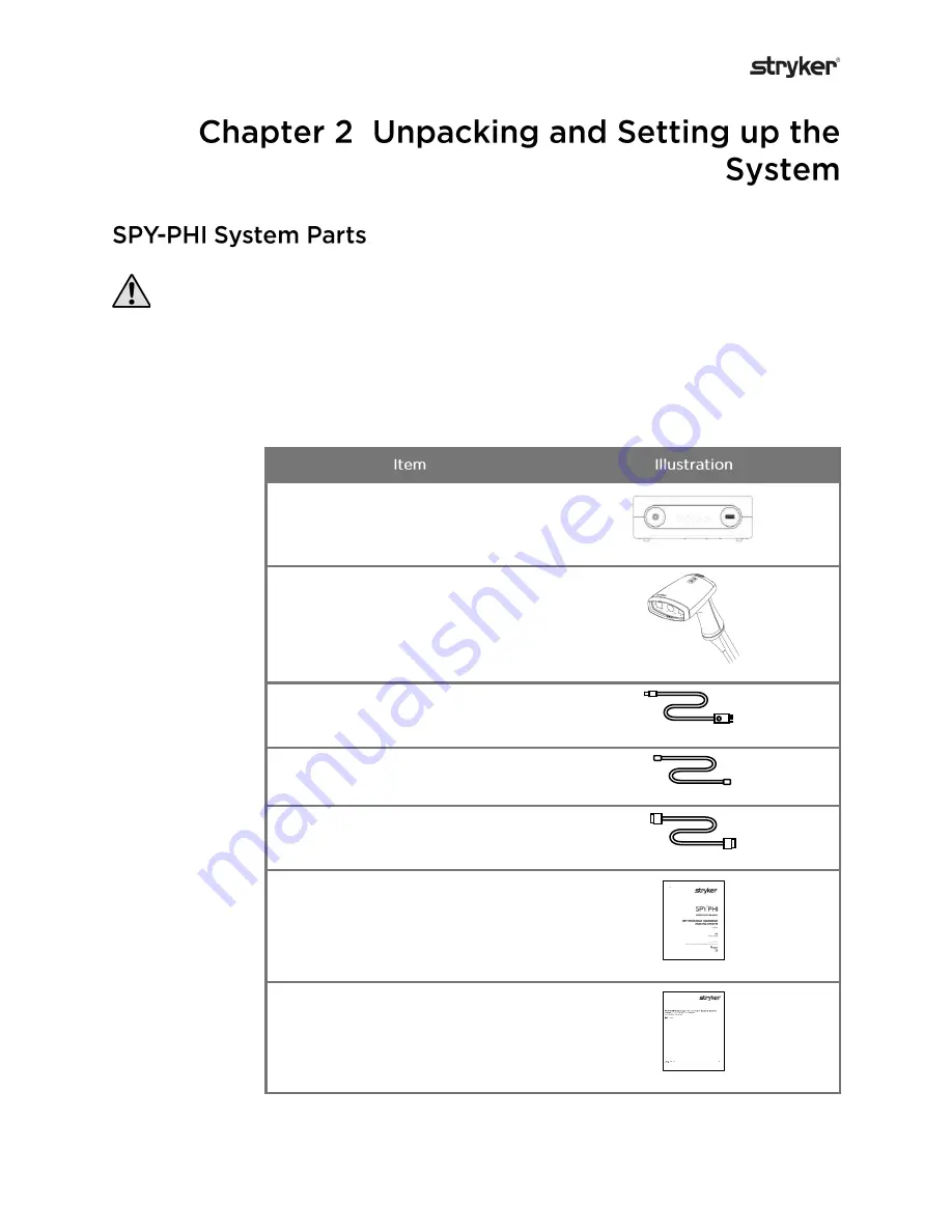 Stryker SPY PHI HH9000 Operator'S Manual Download Page 23