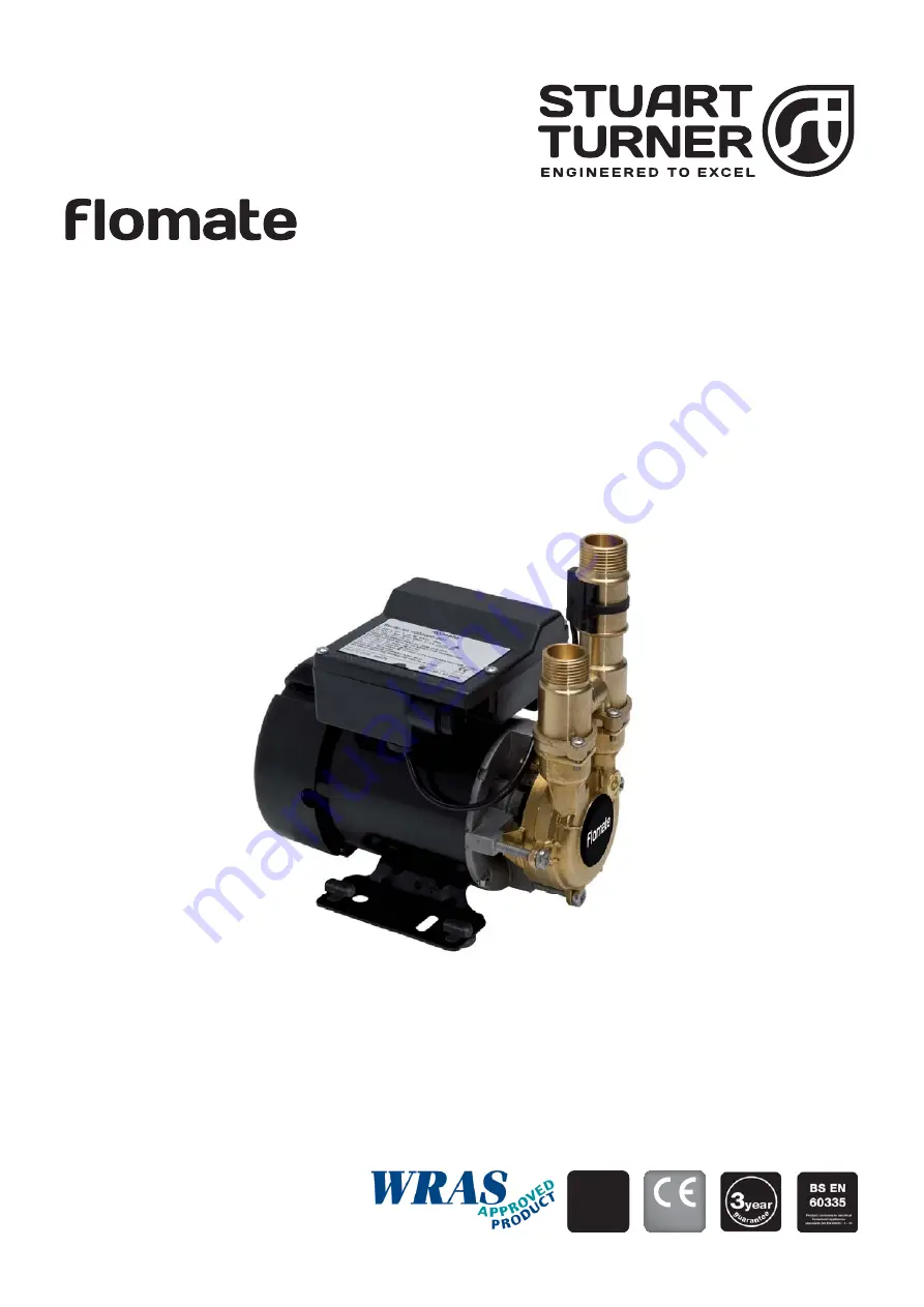 Stuart Turner Flomate Mains Boost 46574 Скачать руководство пользователя страница 1