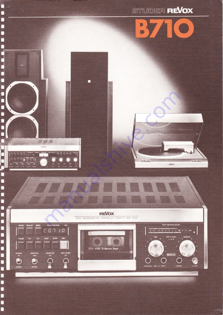 STUDER REVOX B71O Скачать руководство пользователя страница 1