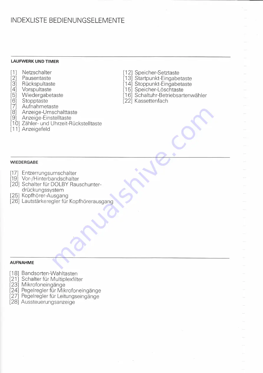 STUDER REVOX B71O Operating Instructions Manual Download Page 8